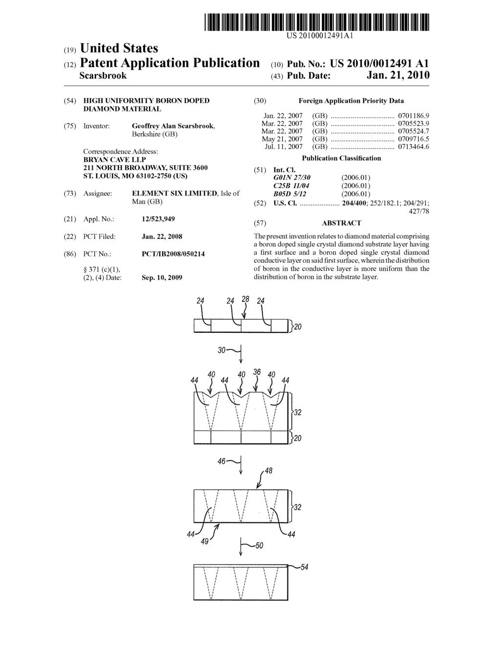 HIGH UNIFORMITY BORON DOPED DIAMOND MATERIAL - diagram, schematic, and image 01