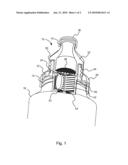 WATER CONTAINER CAP FOR HOLDING ADDITIVES TO WATER diagram and image