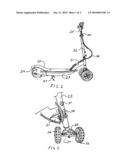 Three wheeled scooter diagram and image