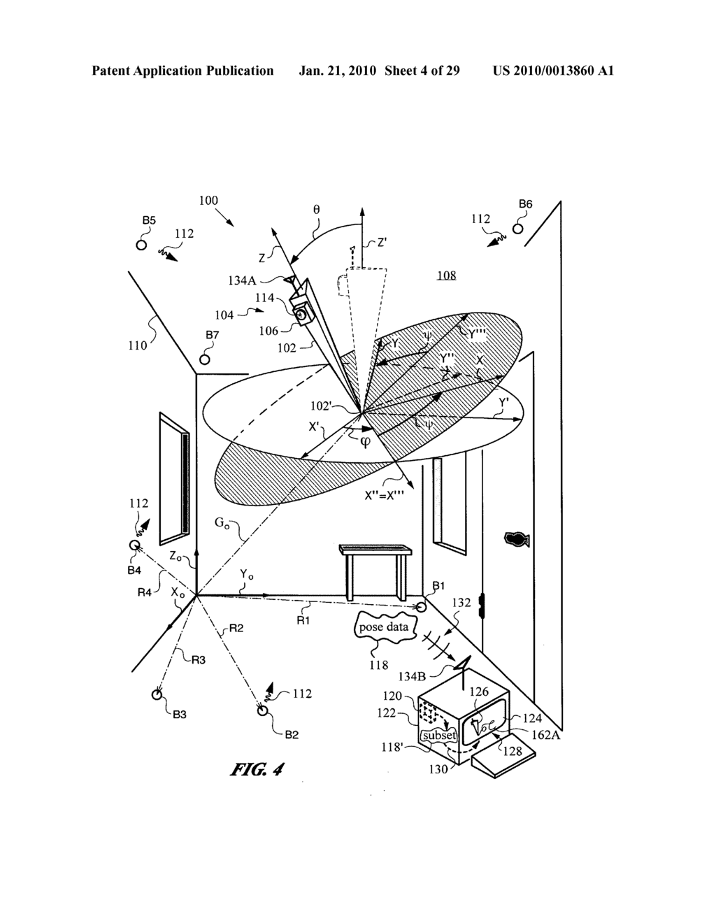 Computer interface employing a manipulated object with absolute pose detection component and a display - diagram, schematic, and image 05