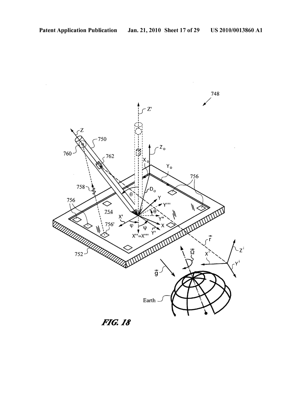 Computer interface employing a manipulated object with absolute pose detection component and a display - diagram, schematic, and image 18