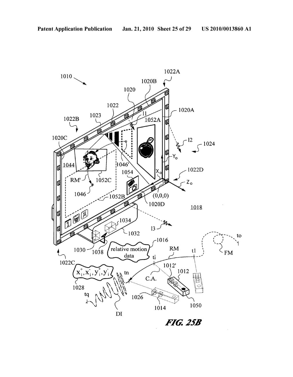 Computer interface employing a manipulated object with absolute pose detection component and a display - diagram, schematic, and image 26