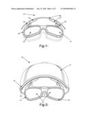 Eyewear assembly for attachment to headwear diagram and image