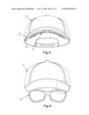 Eyewear assembly for attachment to headwear diagram and image