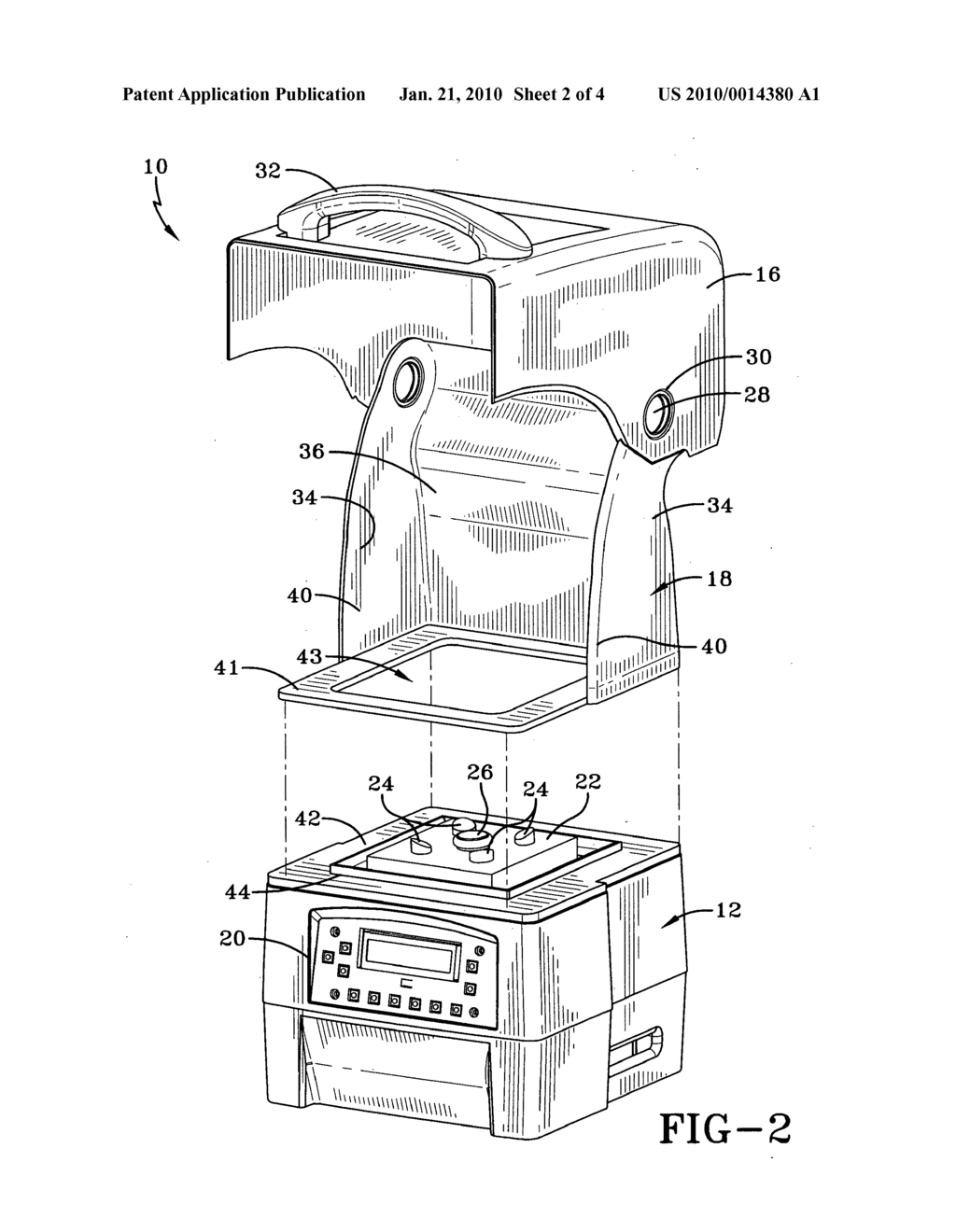 Enclosure for a food processor - diagram, schematic, and image 03