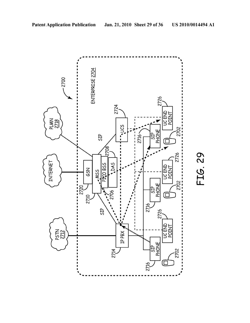 ENTERPRISE MOBILE NETWORK FOR PROVIDING CELLULAR WIRELESS SERVICE USING LICENSED RADIO FREQUENCY SPECTRUM AND THE SESSION INITIATION PROTOCOL - diagram, schematic, and image 30