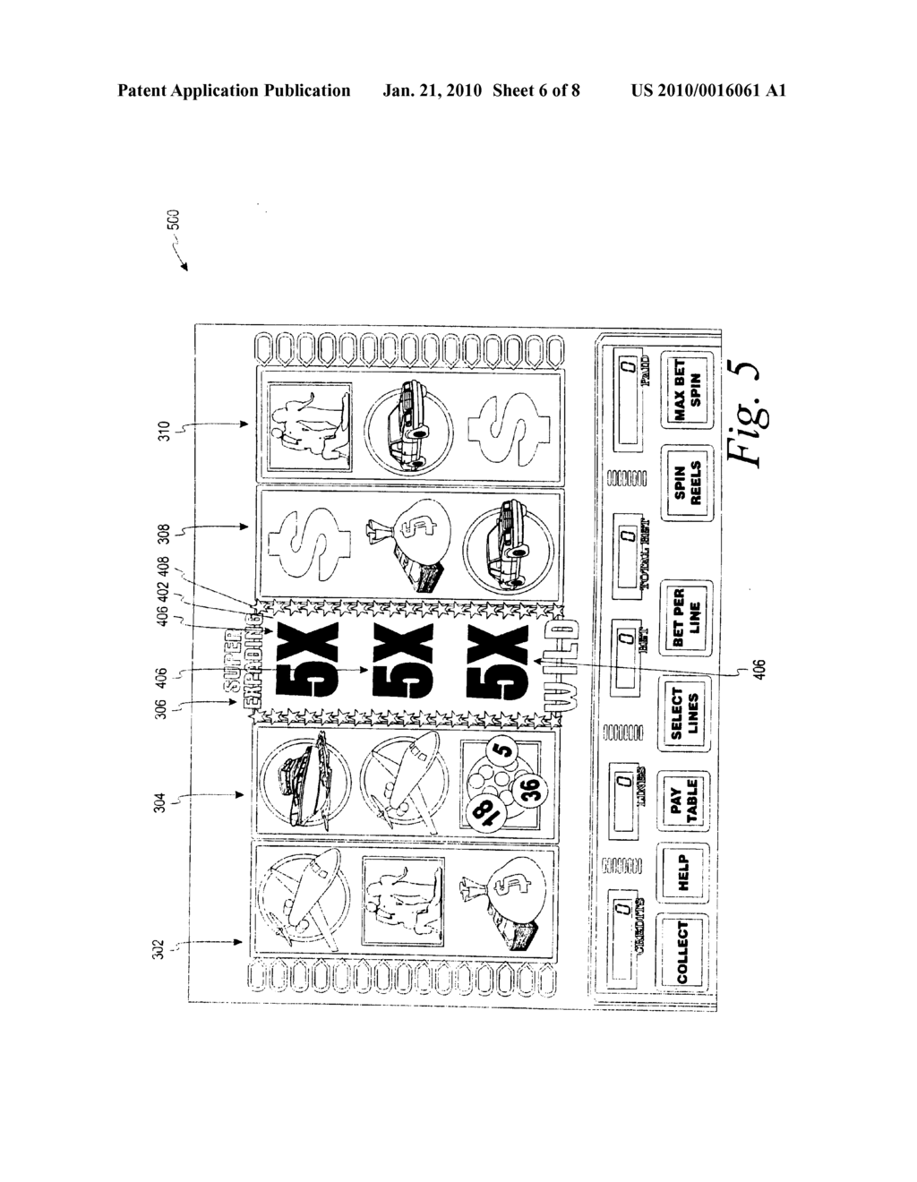 Wagering System With Expanding Wild Feature - diagram, schematic, and image 07