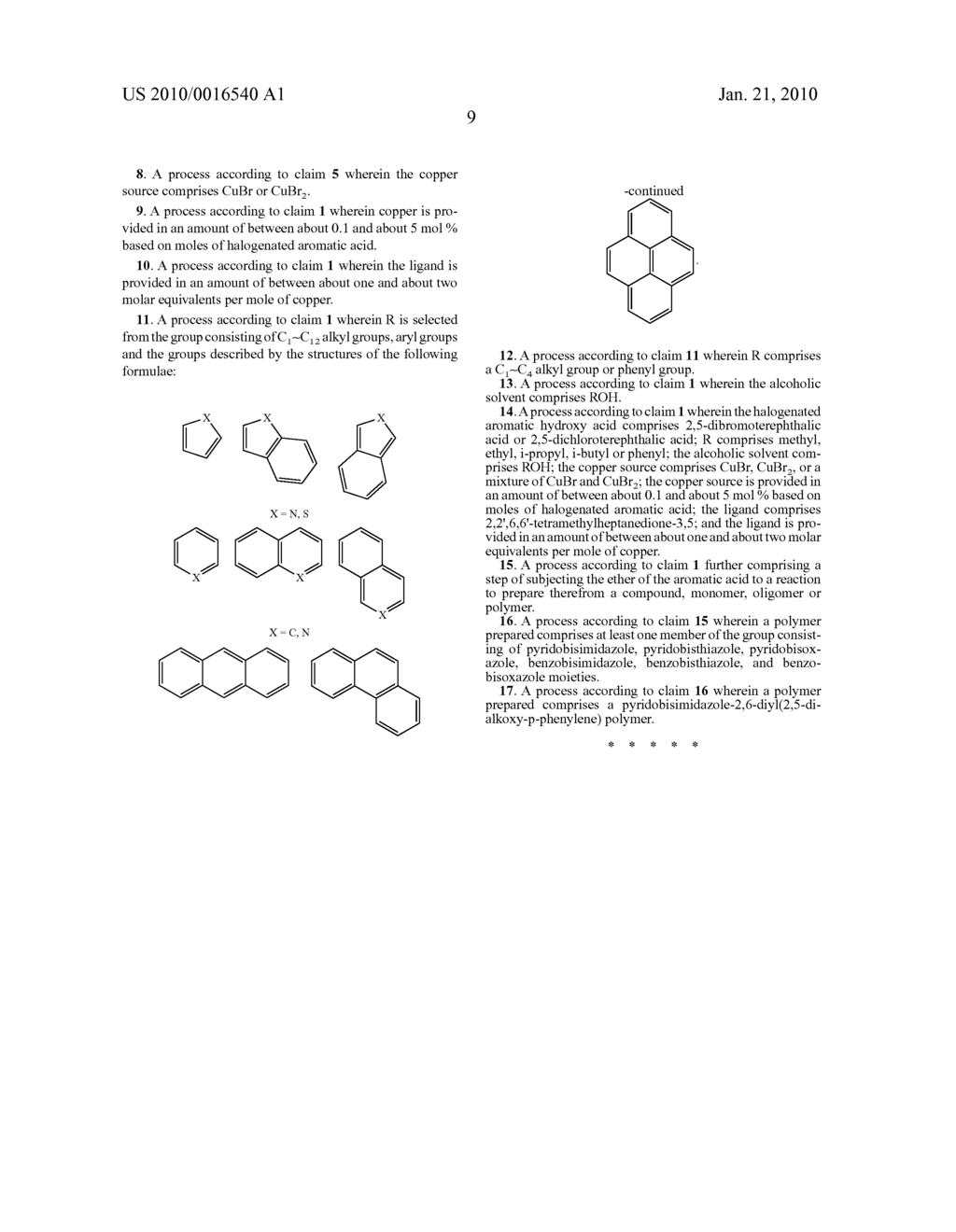 PROCESS FOR THE SYNTHESIS OF ETHERS OF AROMATIC ACIDS - diagram, schematic, and image 10