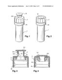 VIAL FOR RECEIVING A PREDEFINED DOSE OF A LIQUID diagram and image