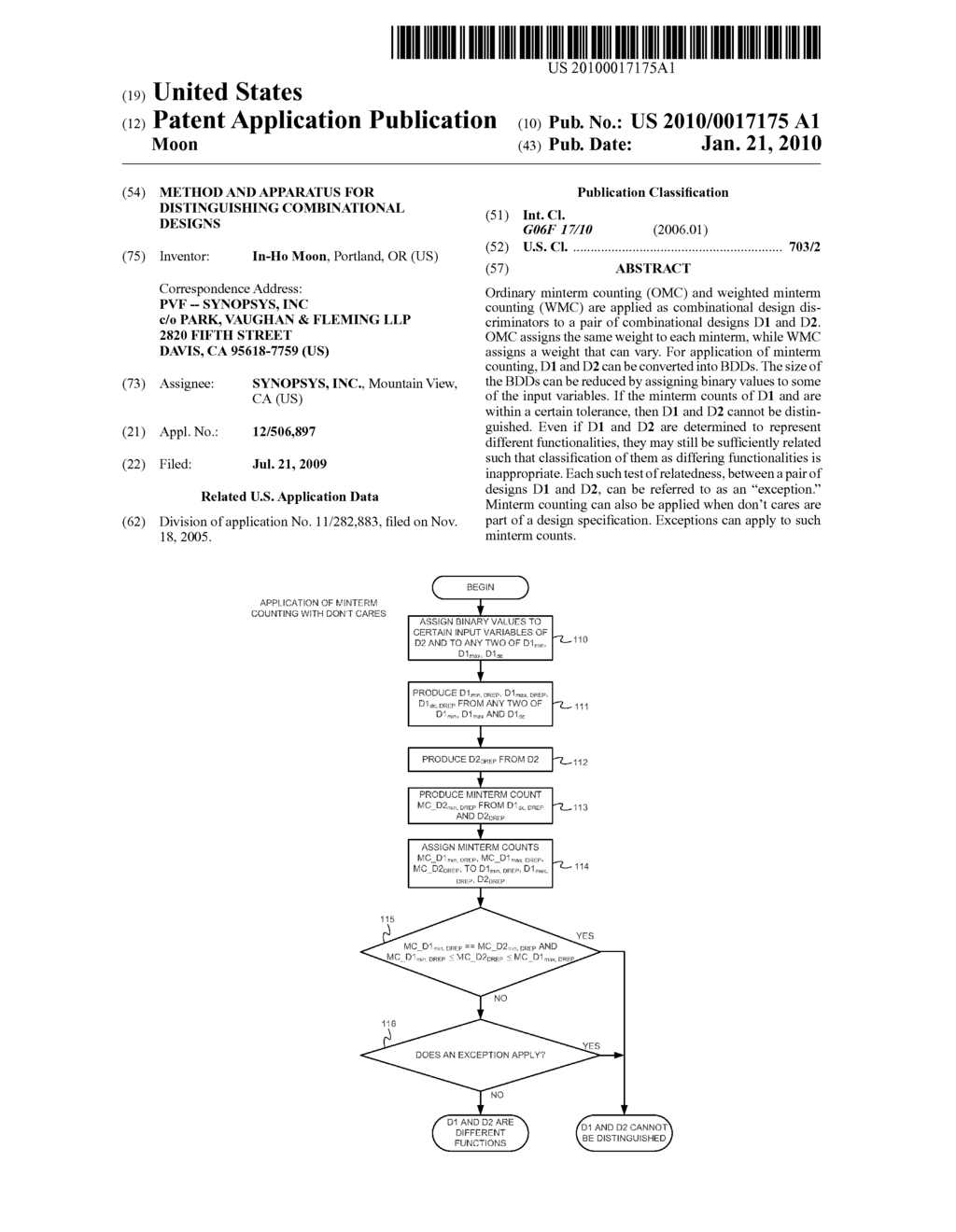 METHOD AND APPARATUS FOR DISTINGUISHING COMBINATIONAL DESIGNS - diagram, schematic, and image 01