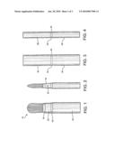 Brushes with retractable removable heads diagram and image