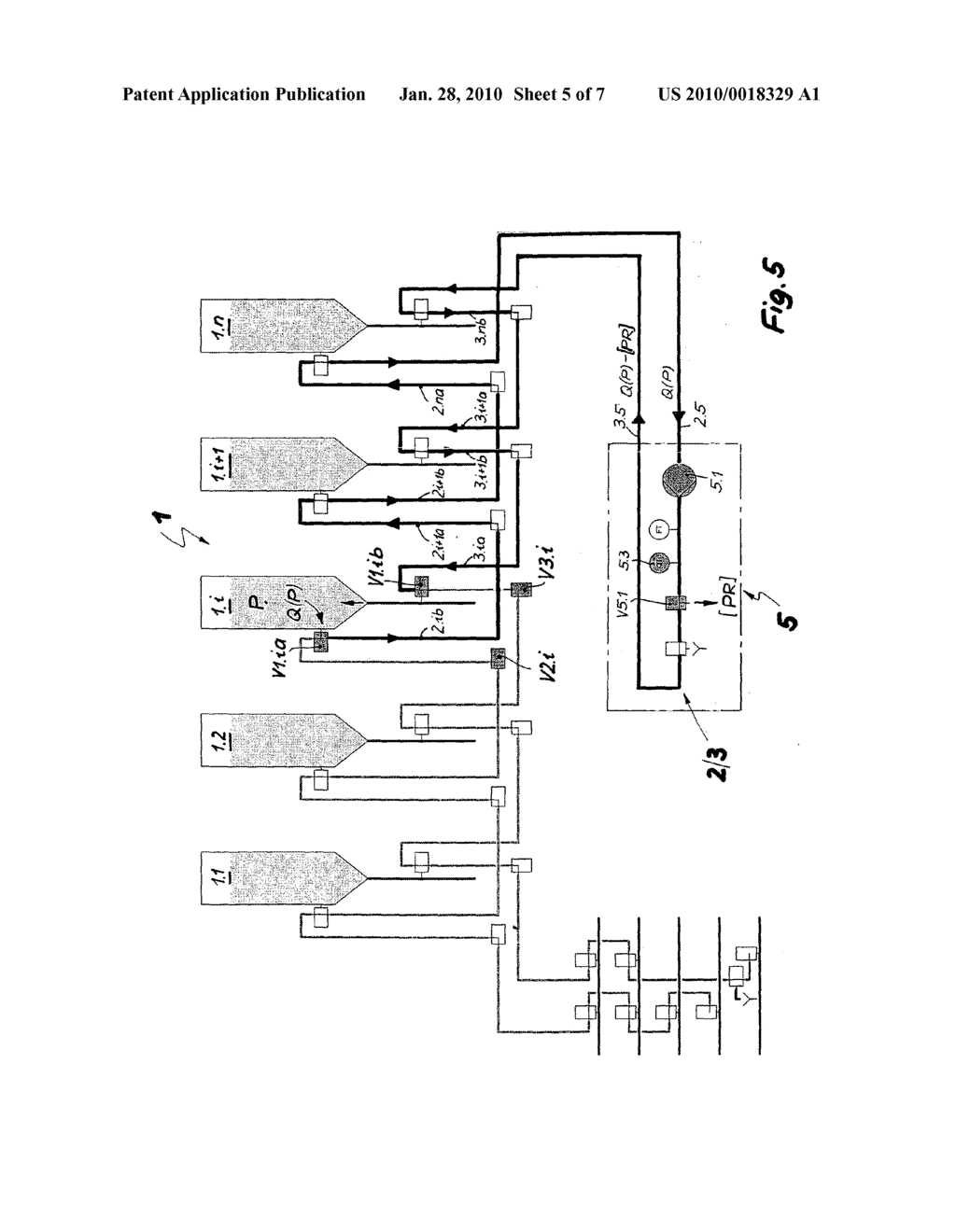 ARRANGEMENT AND METHOD FOR THE AUTOMATIC SAMPLING IN A STORAE TANK SYSTEM INTERCONNECTED TO A PIPE SYSTEM FOR SUPPLYING CLEANING FLUIDS - diagram, schematic, and image 06