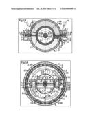 Rotary internal combustion engine with annular chamber diagram and image