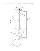 Breathing assistance device comprising a gas regulating valve and associated breathing assistance method diagram and image