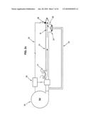 Breathing assistance device comprising a gas regulating valve and associated breathing assistance method diagram and image