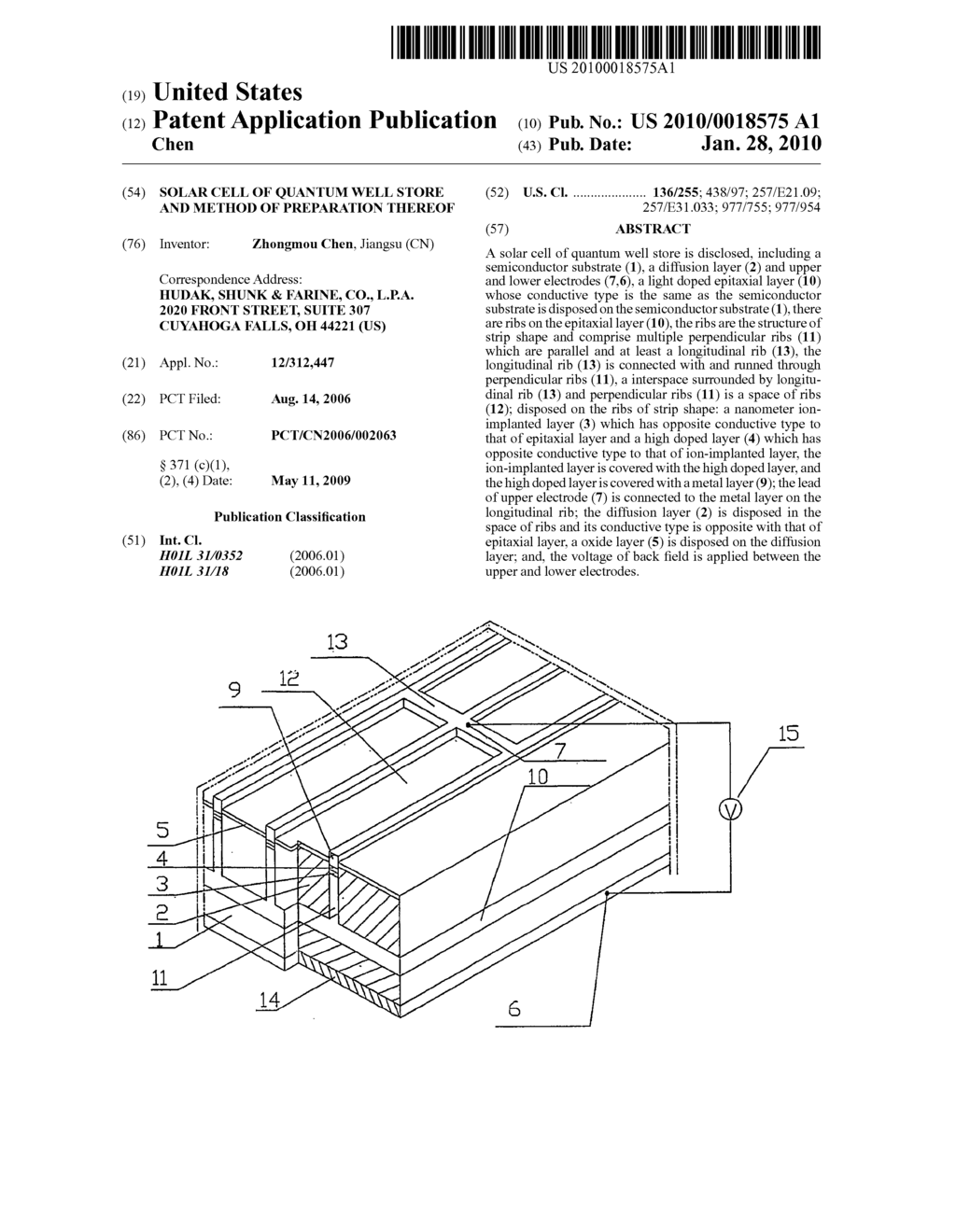 SOLAR CELL OF QUANTUM WELL STORE AND METHOD OF PREPARATION THEREOF - diagram, schematic, and image 01