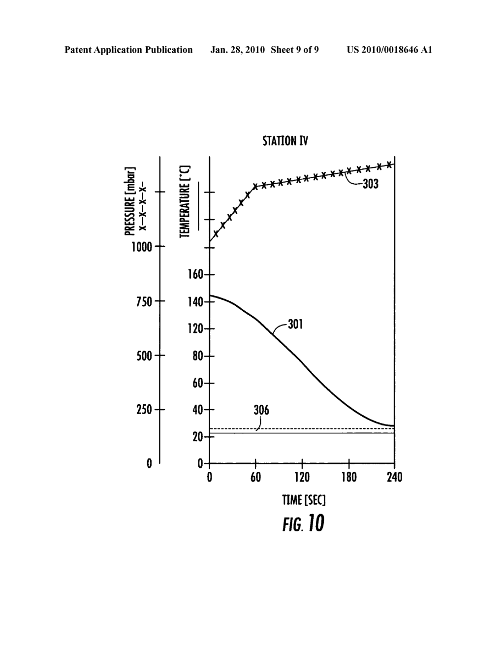 METHOD AND DEVICE FOR LAMINATING ESSENTIALLY PLANAR WORK PIECES UNDER THE EFFECTS OF PRESSURE AND HEAT - diagram, schematic, and image 10