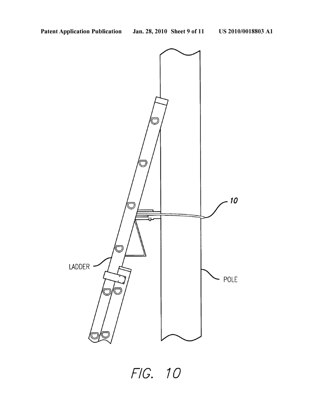 Ladder Safety Apparatus and Method - diagram, schematic, and image 10