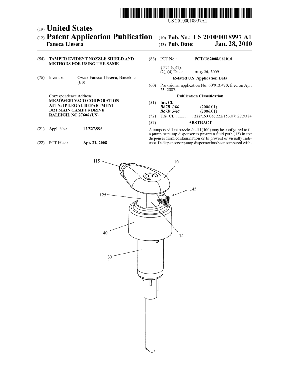 TAMPER EVIDENT NOZZLE SHIELD AND METHODS FOR USING THE SAME - diagram, schematic, and image 01