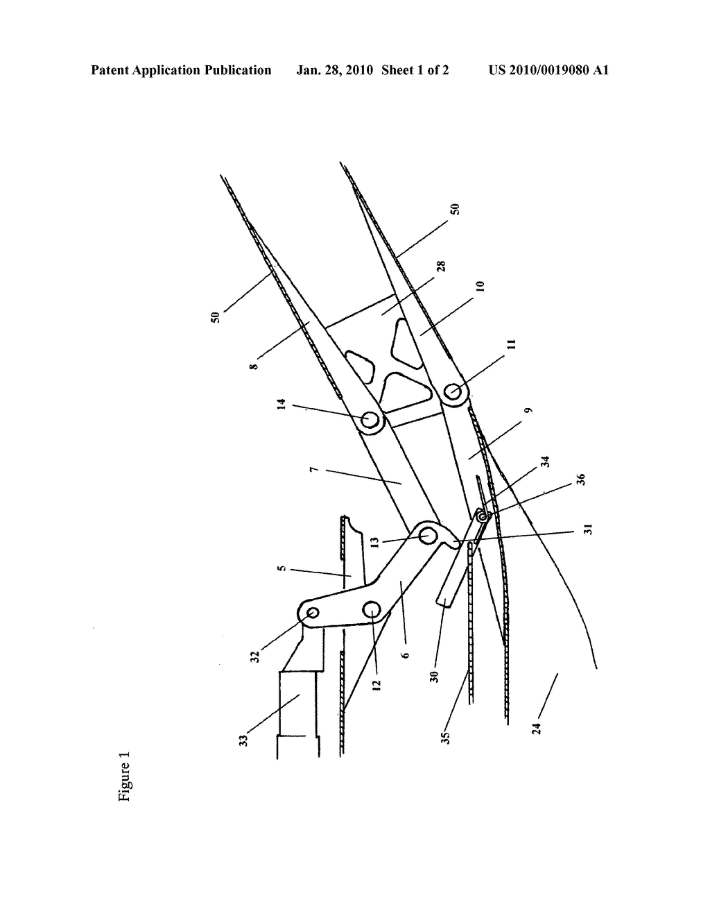 Folding Wing Root Mechanism - diagram, schematic, and image 02
