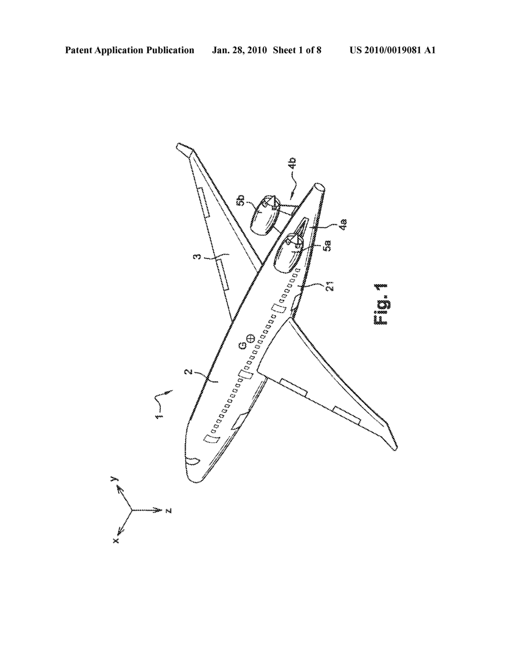 AIRPLANE WITH PITCH AND YAW COMMAND BY PROPULSION SYSTEM - diagram, schematic, and image 02