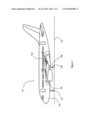 A Door for opening and closing a door aperture in an aircraft diagram and image