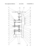 Wind power generator set and a transmission belt speedup driving device thereof. diagram and image