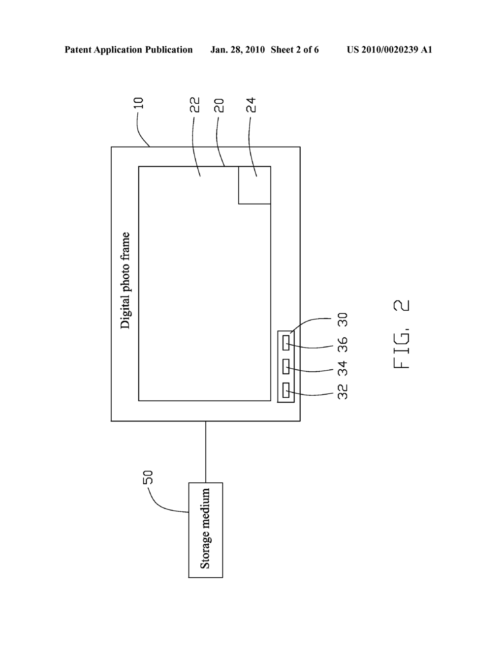 DIGITAL PHOTO FRAME AND METHOD OF DISPLAYING DIGITAL PHOTOS THEREON - diagram, schematic, and image 03
