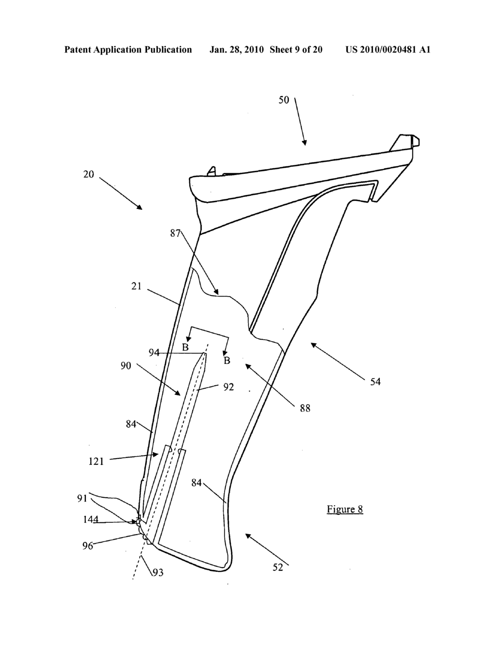 PISTOL GRIP FOR A PORTABLE TERMINAL WITH AN INTERNAL RECEPTACLE FOR A STYLUS - diagram, schematic, and image 10