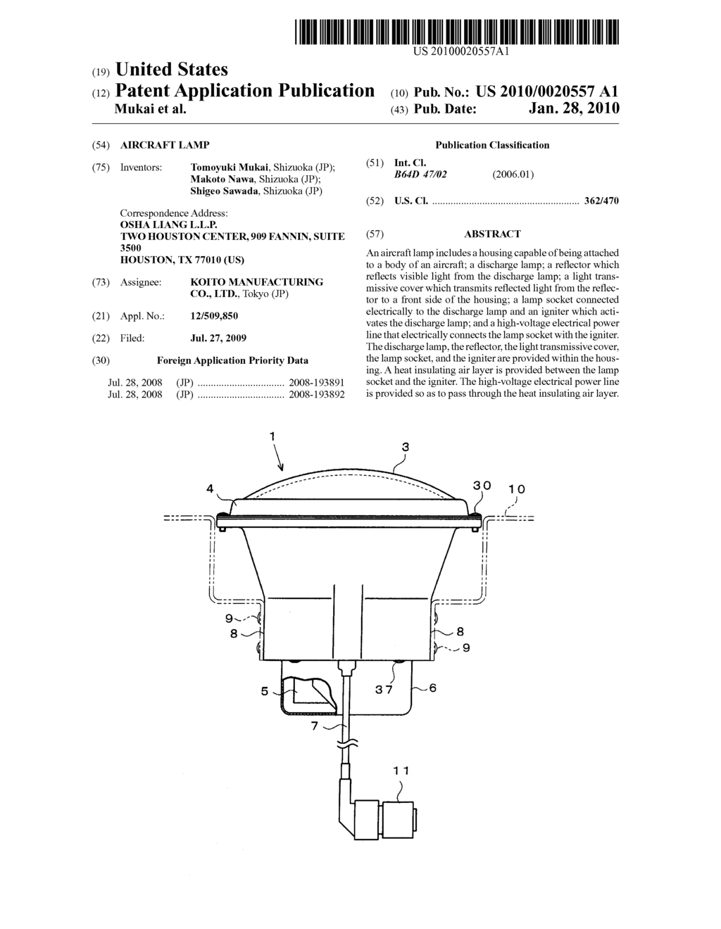 AIRCRAFT LAMP - diagram, schematic, and image 01