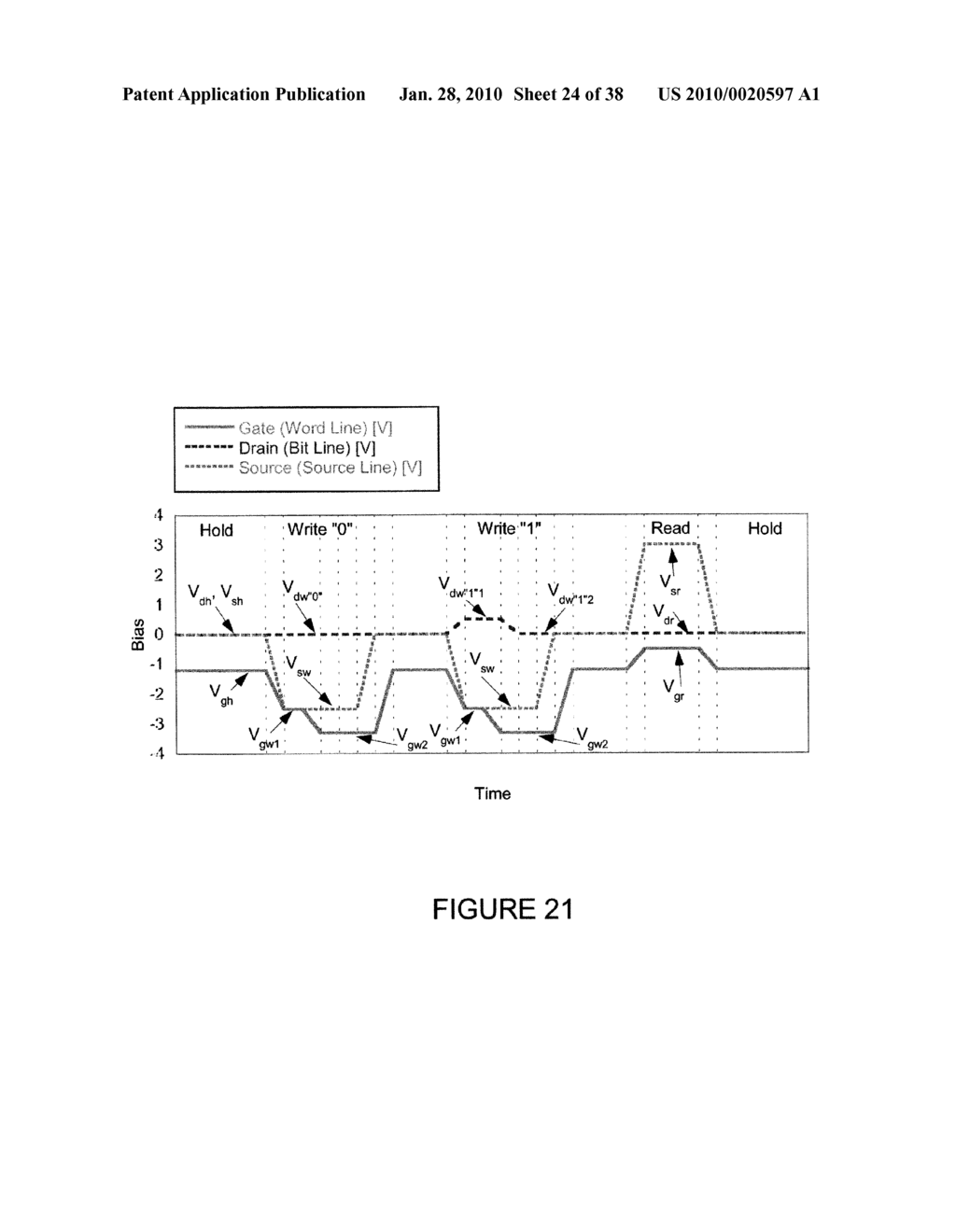 Memory Cell and Memory Cell Array Having an Electrically Floating Body Transistor, and Methods of Operating Same - diagram, schematic, and image 25