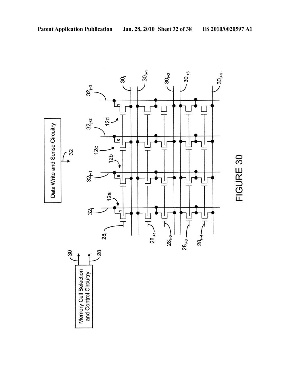 Memory Cell and Memory Cell Array Having an Electrically Floating Body Transistor, and Methods of Operating Same - diagram, schematic, and image 33