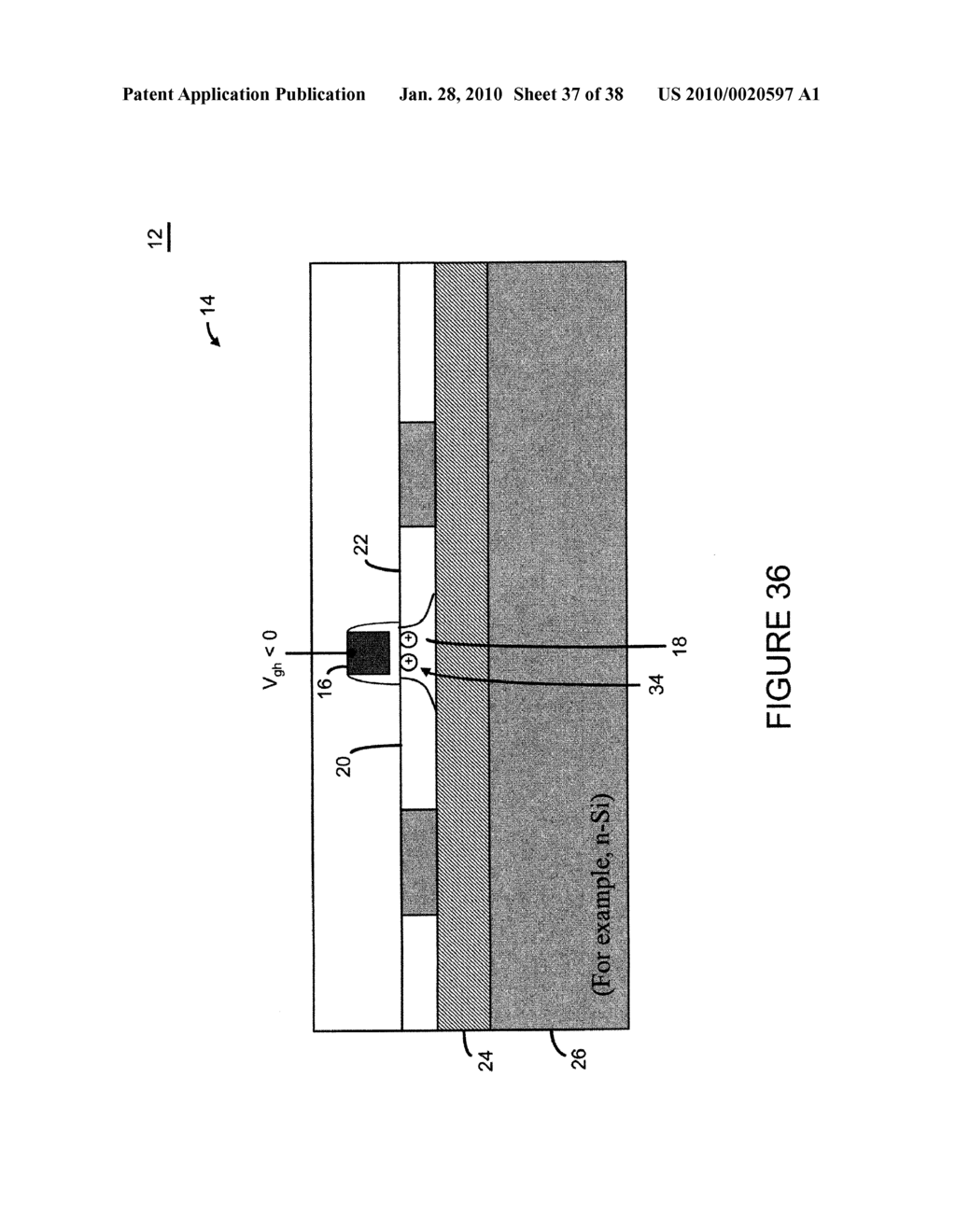 Memory Cell and Memory Cell Array Having an Electrically Floating Body Transistor, and Methods of Operating Same - diagram, schematic, and image 38