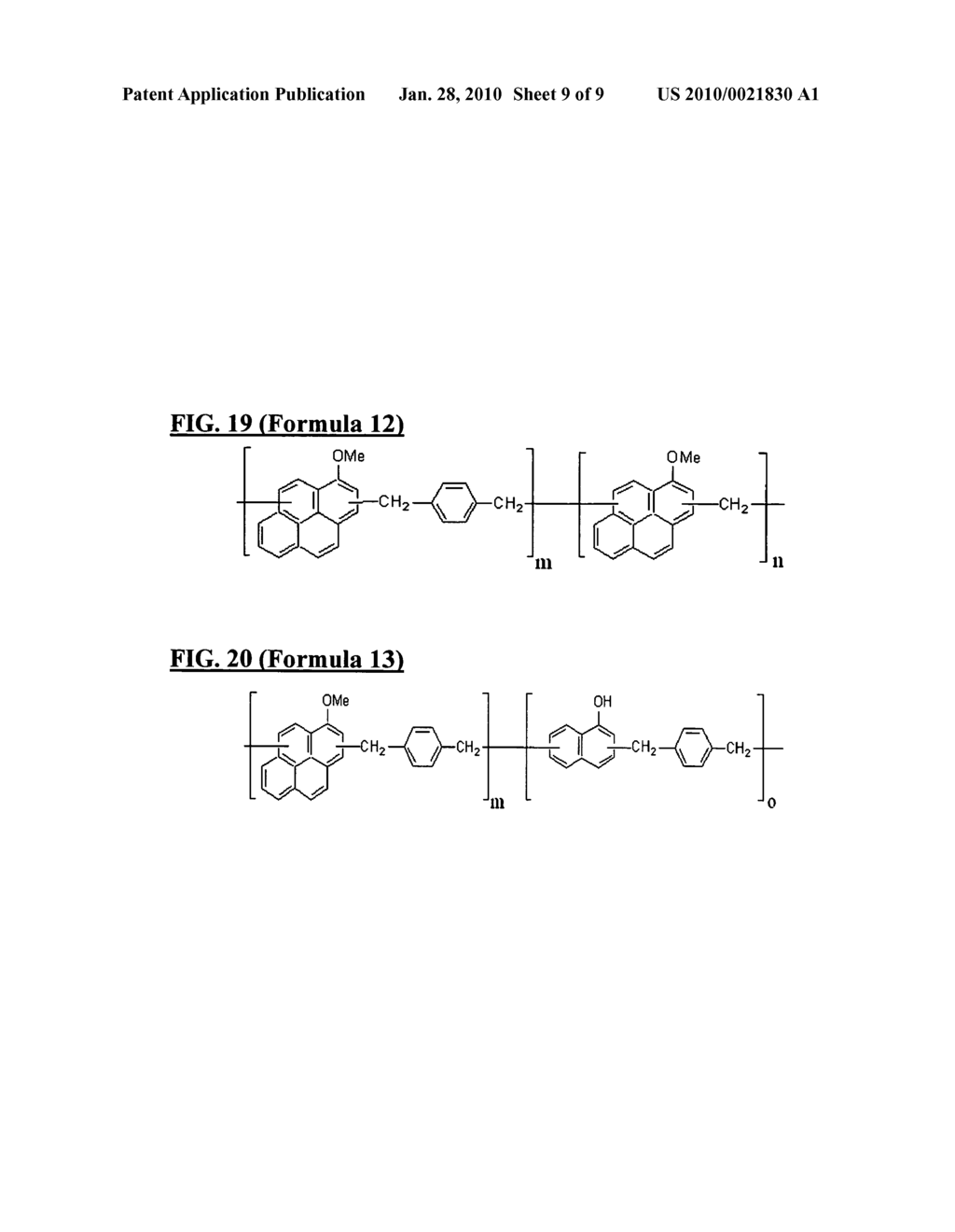 Aromatic ring-containing polymer, polymer mixture, antireflective hardmask composition, and associated methods - diagram, schematic, and image 10