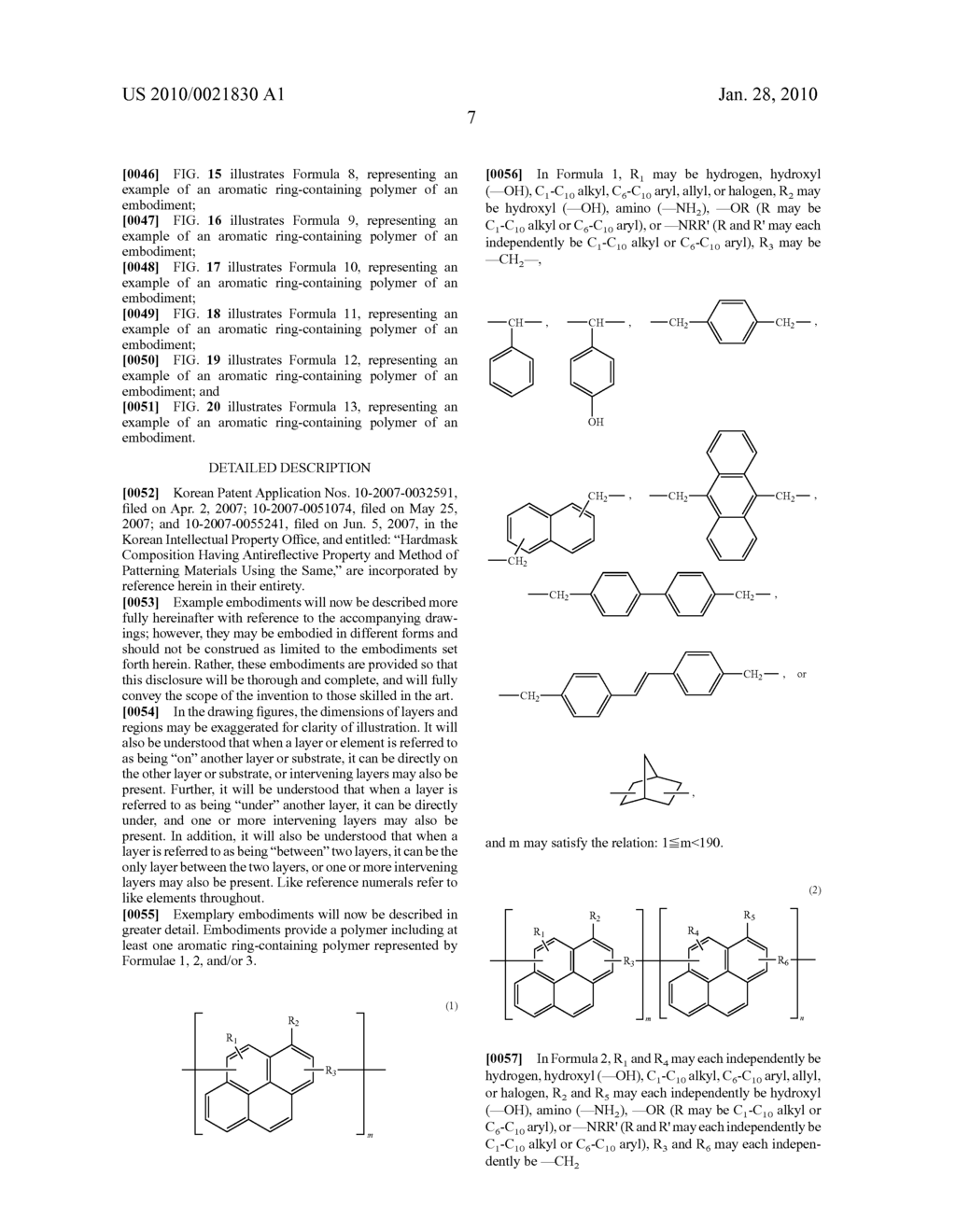 Aromatic ring-containing polymer, polymer mixture, antireflective hardmask composition, and associated methods - diagram, schematic, and image 17