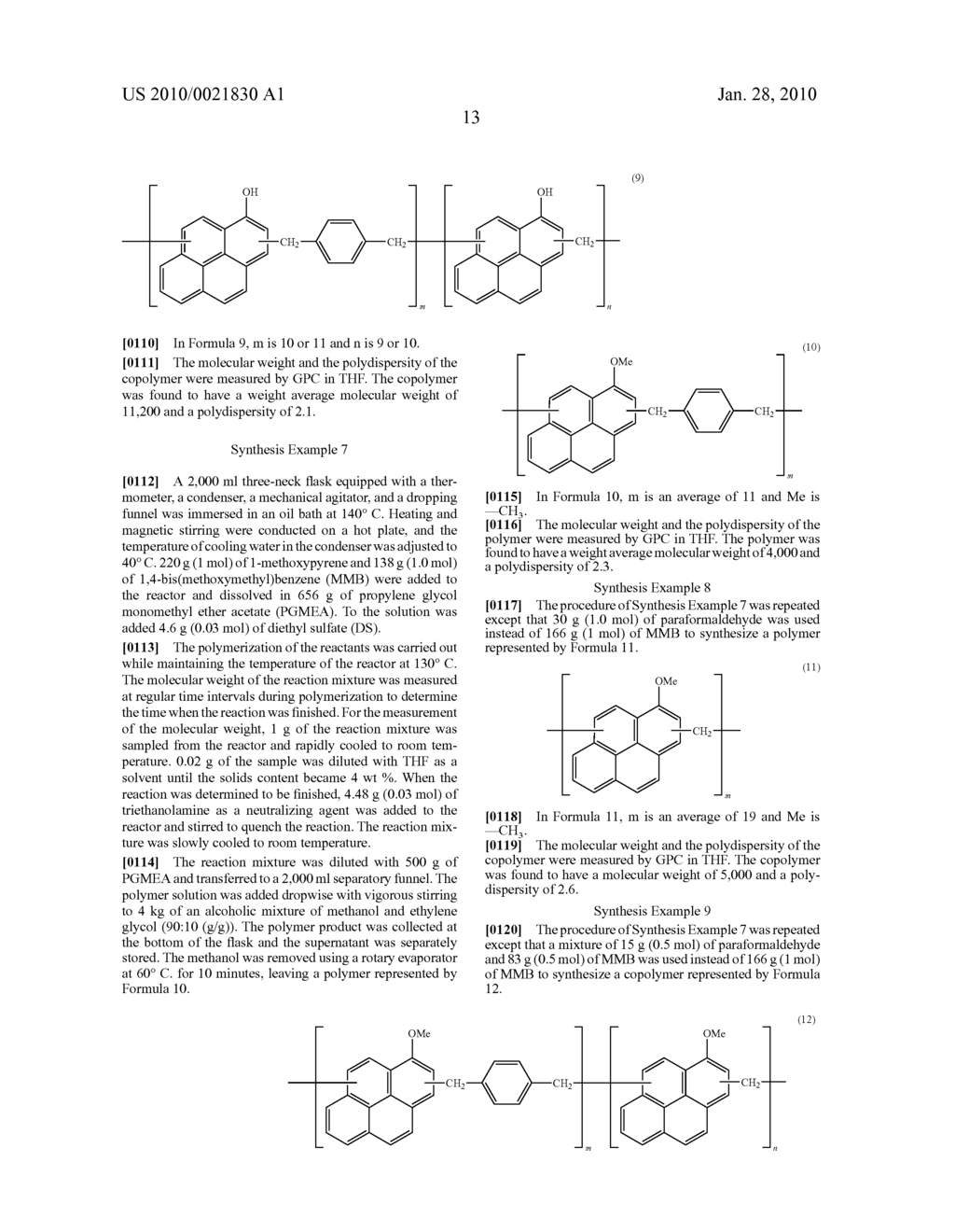 Aromatic ring-containing polymer, polymer mixture, antireflective hardmask composition, and associated methods - diagram, schematic, and image 23