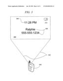 SYSTEM AND METHOD FOR PROJECTING INFORMATION FROM A WIRELESS DEVICE diagram and image