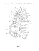 PIVOT TYPE TENSIONER FOR TIMING CHAIN SYSTEMS diagram and image