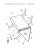 Thigh support with vibratory device for improved blood circulation diagram and image