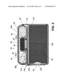 Thigh support with vibratory device for improved blood circulation diagram and image