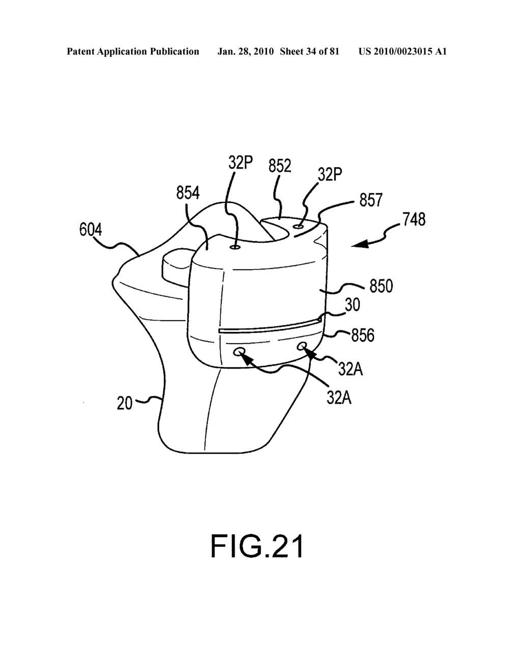 SYSTEM AND METHOD FOR MANUFACTURING ARTHROPLASTY JIGS HAVING IMPROVED MATING ACCURACY - diagram, schematic, and image 35