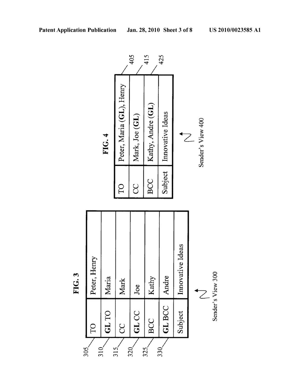 PRIVILEGED AND RESTRICTED EMAIL PROCESSING TO MULTIPLE RECIPIENTS BASED ON SENDER DEFINDED VISIBILITY SETTINGS - diagram, schematic, and image 04