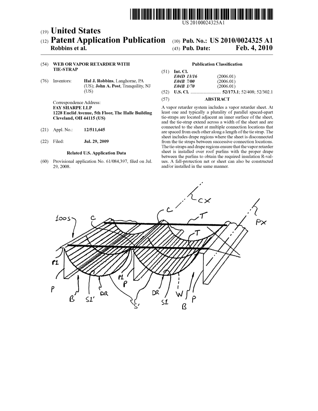 WEB OR VAPOR RETARDER WITH TIE-STRAP - diagram, schematic, and image 01