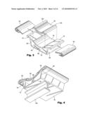 Reciprocating slat conveyor with moving slats between fixed slats diagram and image