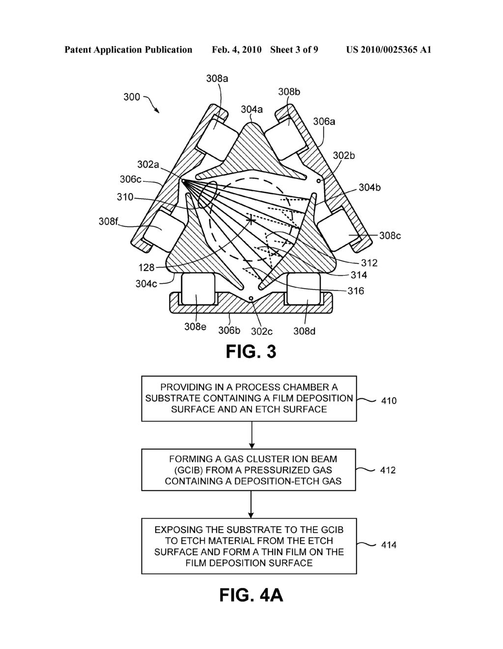 METHOD FOR SELECTIVELY ETCHING AREAS OF A SUBSTRATE USING A GAS CLUSTER ION BEAM - diagram, schematic, and image 04