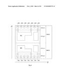 Cell of Semiconductor Device Having Sub-Wavelength-Sized Gate Electrode Conductive Structures Formed from Linear Shaped Gate Electrode Layout Features Defined with Minimum End-to-End Spacing and At Least Eight Transistors diagram and image