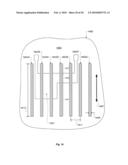 Cell of Semiconductor Device Having Sub-Wavelength-Sized Gate Electrode Conductive Structures Formed from Linear Shaped Gate Electrode Layout Features Defined with Minimum End-to-End Spacing and At Least Eight Transistors diagram and image