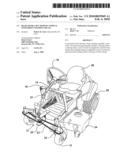 Rear steer lawn mowing vehicle with front steering means diagram and image