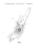 SEAT RECLINER/DUMP MECHANISM SUCH AS INCORPORATED INTO A SEATBACK SLAVED TO A FLOOR LATCH RELEASE diagram and image