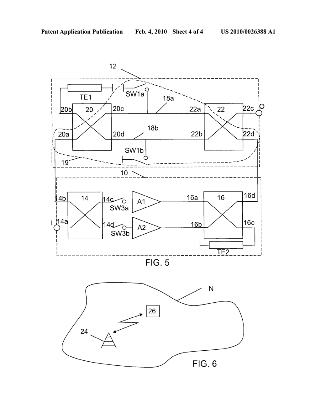 Balanced Amplifying Device Having a Bypass Branch - diagram, schematic, and image 05